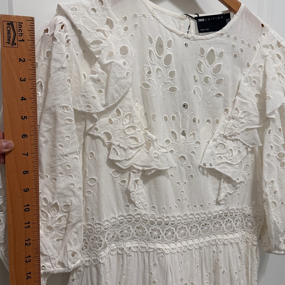 ASOS DESING eyelet tiered maxi dress - Picture 9 of 15